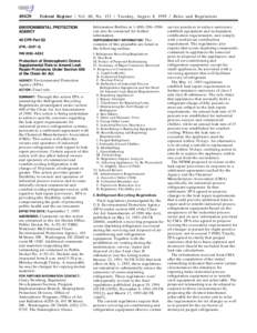 [removed]Federal Register / Vol. 60, No[removed]Tuesday, August 8, [removed]Rules and Regulations ENVIRONMENTAL PROTECTION AGENCY