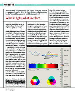 THE GOODS  C O LO R M A N AG E M E N T BY A N D R E W R O D N E Y Sometimes it helps to revisit the basics. Here we present a condensed excerpt from Andrew Rodney’s forthcoming