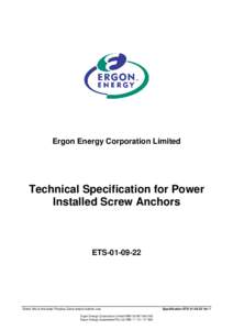 ETS[removed]: Technical Specification for Power Installed Screw Anchors