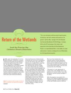 ��  “This is an enormously ambitious project requiring years Return of the Wetlands