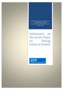 Submission on the Green Paper on Energy Policy in Ireland