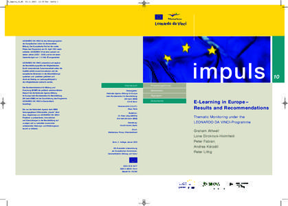 Educational software / Learning platform / E-learning / Leonardo da Vinci programme / Lifelong learning / SLOOP Project / Education / Educational policies and initiatives of the European Union / Learning