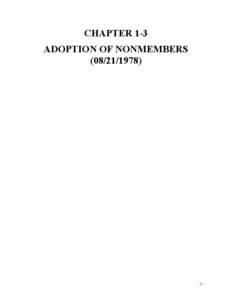 CHAPTER 1-3 ADOPTION OF NONMEMBERS[removed]-