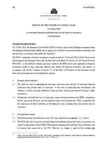 Microsoft Word - EN CON_2014_45 BG on non-bank financial institutions providing loans to consumers.DOC