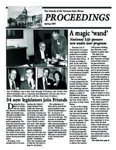 The Friends of the Vermont State House  PROCEEDINGS Spring[removed]A magic ‘wand’