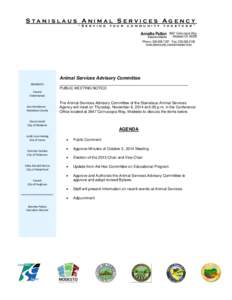 Animal Services Advisory Committee[removed]agenda