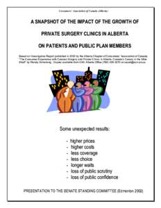 GROWTH IN NUMBER OF PRIVATELY OWNED NON HOSPITAL SURGICAL FACILITIES (NHSF)