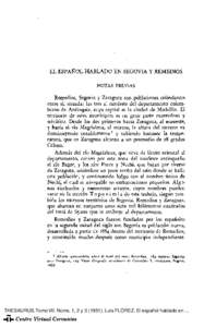 El español hablado en Segovia y Remedios