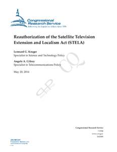 Reauthorization of the Satellite Television Extension and Localism Act (STELA)