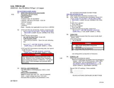 FIRE IN LAB (EMER/5A - ALL/FIN B/MULTI)Page 1 of 2 pages PCS  SC1 ACTIONS IN SAFE HAVEN