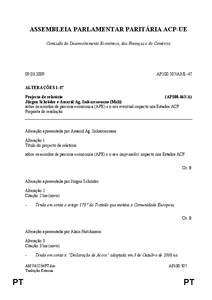 ASSEMBLEIA PARLAMENTAR PARITÁRIA ACP-UE Comissão do Desenvolvimento Económico, das Finanças e do Comércio[removed]AP100.507/AM1-47