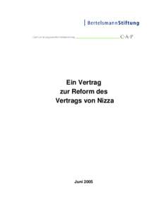 Ein Vertrag zur Reform des Vertrags von Nizza