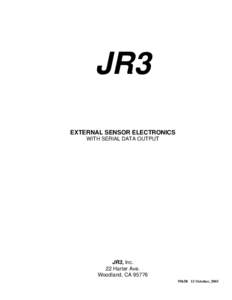 JR3 Manual -- External Digital Electronics