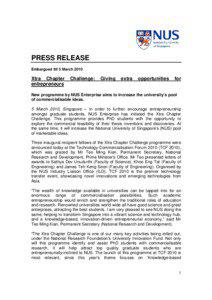 PRESS RELEASE Embargoed till 5 March 2010