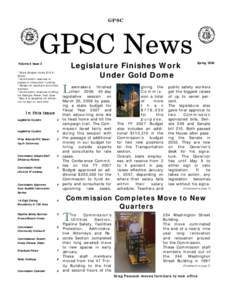 GPSC  GPSC News Legislature Finishes Work Under Gold Dome