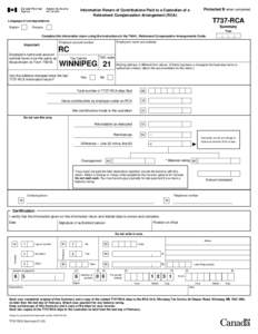 Information Return of Contributions Paid to a Custodian of a Retirement Compensation Arrangement (RCA)