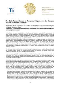 Tourism / Humanities / German Emigration Center / Museum / Tampere / Bremerhaven / European culture / Europe / European Museum of the Year Award