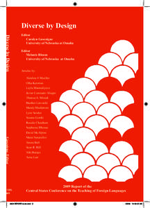 Diverse by Design Diverse by Design Gascoigne, Editor CSCTFL 2009