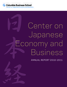 Center on Japanese Economy and Business  Center on