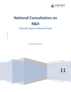 National Consultation on R&D