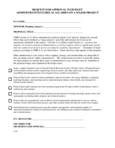 Microsoft Word - REQUEST MAJOR PROJECT form.doc