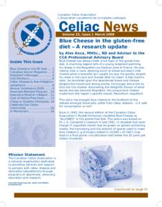 Canadian Celiac Association L’Association canadienne de la maladie coeliaque Celiac News
