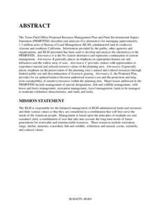 Bureau of Land Management / United States Department of the Interior / Wildland fire suppression / United States / Environmental impact statement / Environment of the United States / Impact assessment / Conservation in the United States
