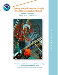 Bering Sea and Aleutian Islands Crab Rationalization Report Fishing Year[removed]