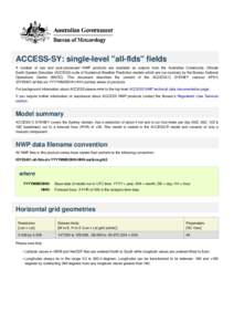 ACCESS-SY: single-level 