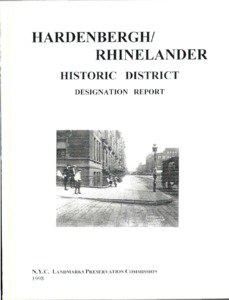 HARDENBERGH/ RHINELANDER HISTORIC DISTRICT