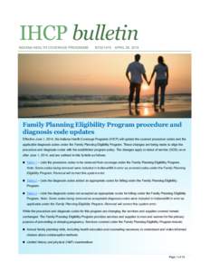 IHCP bulletin INDIANA HEALTH COVERAGE PROGRAMS BT201419  APRIL 29, 2014