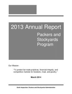 Packers and Stockyards Annual Report