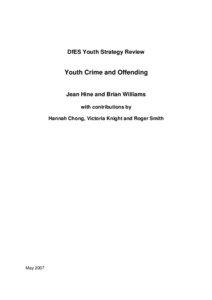 DfES Youth Strategy Review  Youth Crime and Offending