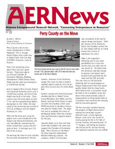 AERNews  Alabama Entrepreneurial Research Network, “Connecting Entrepreneurs to Resources” Perry County on the Move by John L. Martin