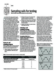 A2100  Sampling soils for testing John B. Peters, Carrie A.M. Laboski, and Larry G. Bundy  A