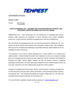 Tempest / Unison Industries / Gibsonville /  North Carolina / National security / Security / Espionage / Aero Commander / Carburetor