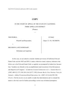 Filed[removed]Certified for publication[removed]order attached)  COPY IN THE COURT OF APPEAL OF THE STATE OF CALIFORNIA THIRD APPELLATE DISTRICT (Plumas)
