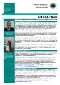 Issue 160 th October[removed]COUNCIL FOR INTERNATIONAL TRADE AND COMMERCE