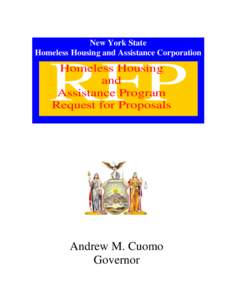 New York State Homeless Housing and Assistance Corporation RFP Homeless Housing and