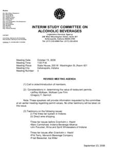 Members Sen. Ron Alting, Chairperson Sen. Richard Bray Sen. James Merritt Sen. Timothy Lanane Sen. Earline Rogers