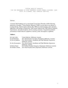 Anxiety disorders / Stress / Traumatology / Anxiety / Acute stress reaction / Posttraumatic stress disorder / Hypnosis / Nightmare / Psychological trauma / Psychiatry / Medicine / Abnormal psychology