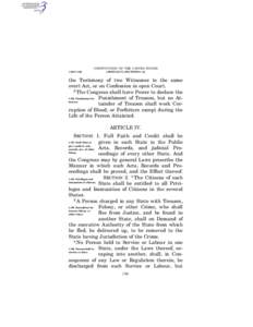 Crime / Privileges and Immunities Clause / United States Constitution / High treason in the United Kingdom / Full Faith and Credit Clause / Article One of the Constitution of Georgia / Constitution of the Federated States of Micronesia / Law / Government / Treason