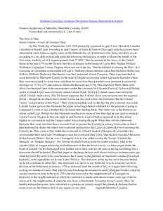 Southern Campaign American Revolution Pension Statements & Rosters Pension Application of Merriday (Merideth) Canaday R1655 Transcribed and annotated by C. Leon Harris The State of Ohio Scioto County – Court of Common 