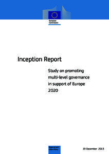 Inception Report Study on promoting multi-level governance in support of Europe 2020