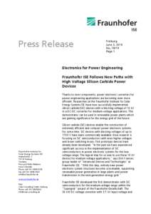 Press Release  Freiburg June 3, 2014 No[removed]Page 1