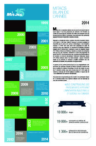 ANS  MITACS BILAN DE L’ANNÉE 2014