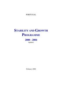 PORTUGAL  STABILITY AND GROWTH PROGRAMME[removed]update)