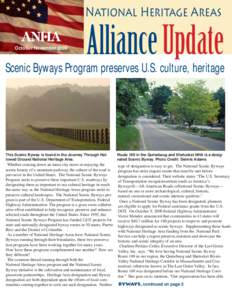 National Heritage Areas October/November 2009 Alliance Update  Scenic Byways Program preserves U.S. culture, heritage