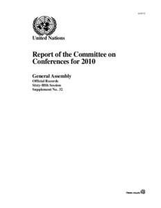 A[removed]United Nations Report of the Committee on Conferences for 2010