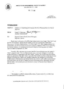 Guidance on Calculating the Economic Benefit of Noncompliance by Federal Agencies